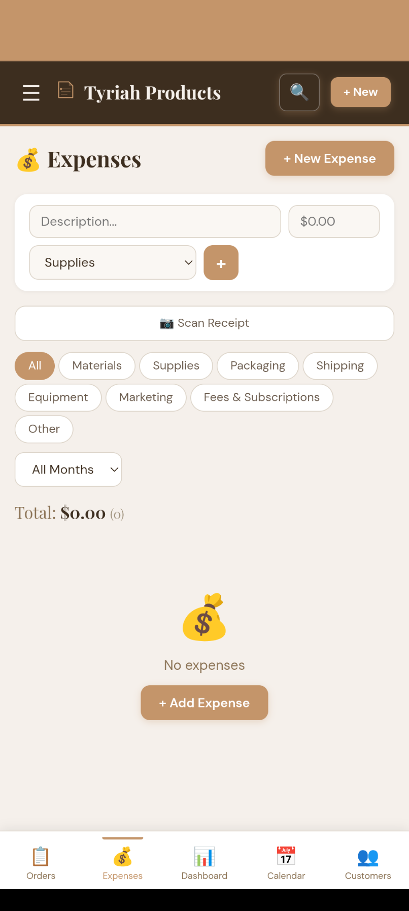 Crafty Planner Expenses