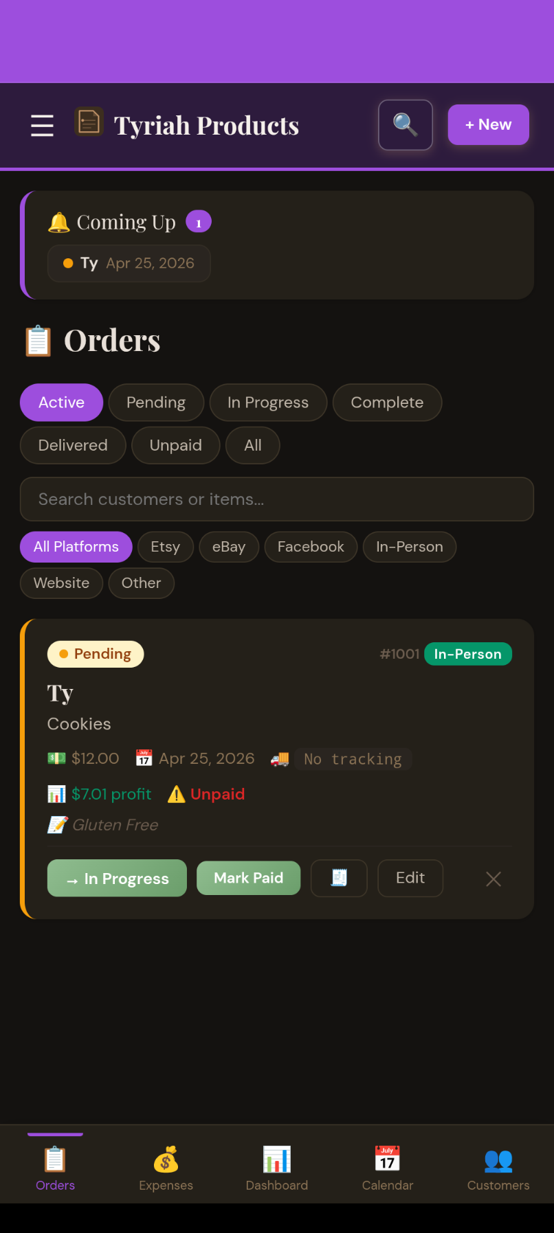 Crafty Planner Orders